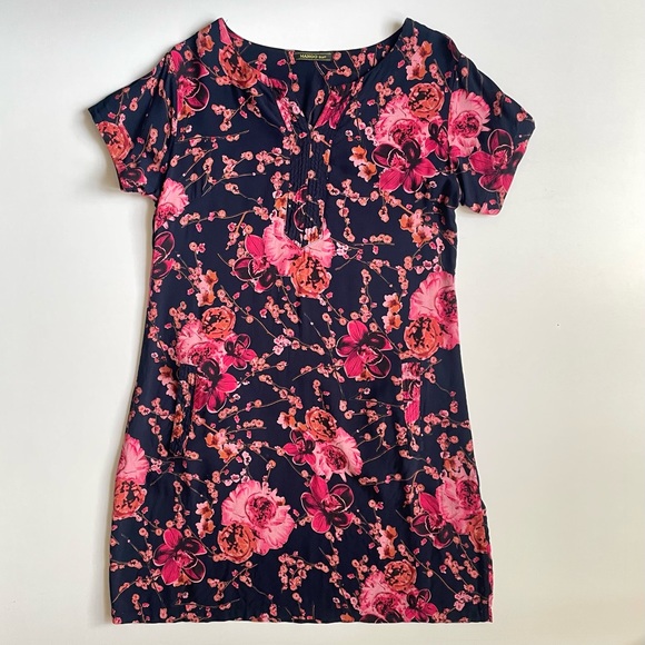 MANGO Floral Shift Dress Short Sleeve S - Picture 6 of 7